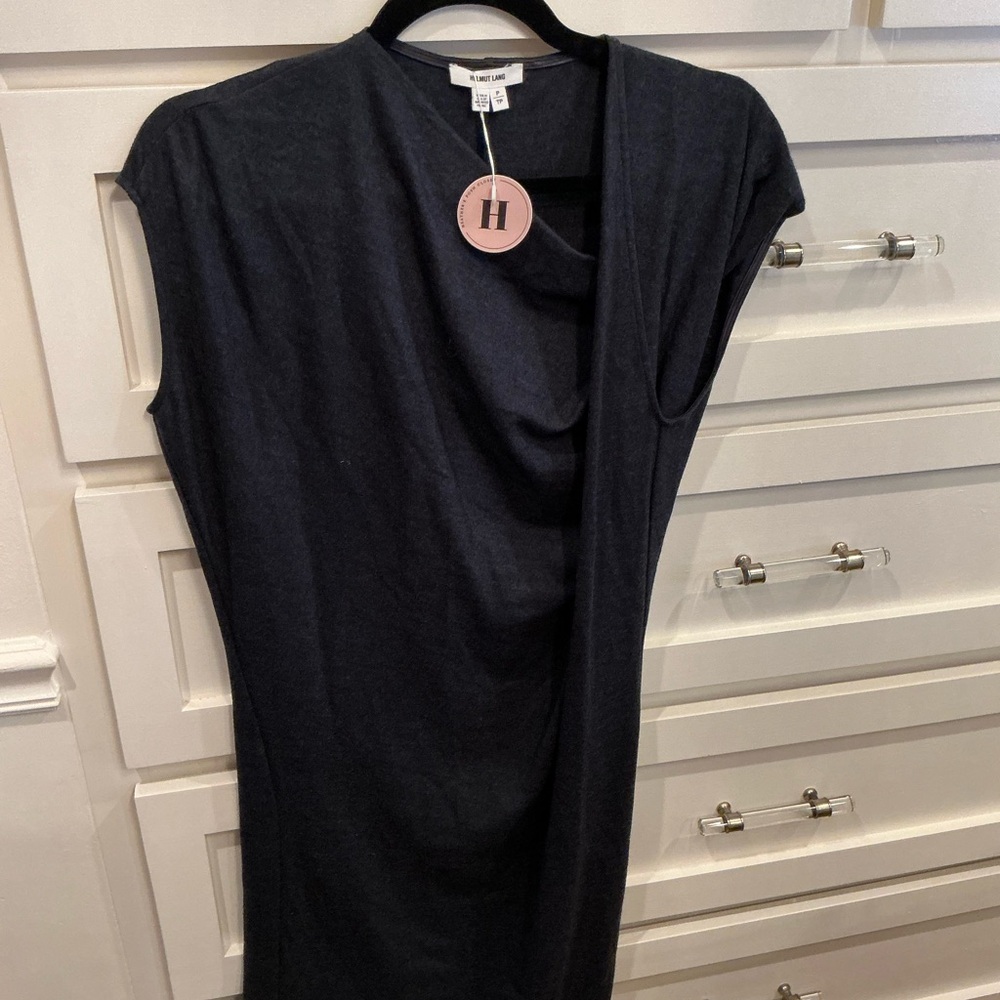 Helmut Lang navy blue Asymmetrical Dress, Brand New with tags! - Picture 2 of 7